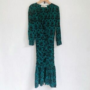 🌷Diane Von Furstenberg Caitlion Ruched Mesh Blend Dress M